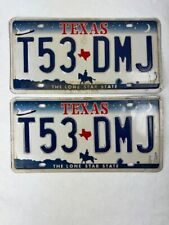 2000-2001-2002-2003-2004 Texas License Plates Space Shuttle Pair T53-DMJ picture