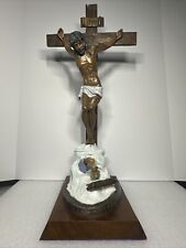 Vintage Joe Adams Jesus Christ On Cross Communion Statue The Lamb Of God 23.5in picture