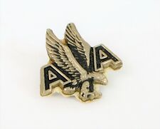 VINTAGE AMERICAN AIRLINES EMPLOYEE AWARD FLYING EAGLE EMBLEM SILVER TONE 1 YEAR picture