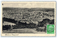 1935 General View of Wuppertal Germany Vintage Posted Soldier Mail Postcard picture