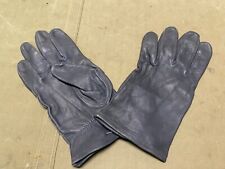 WWII GERMAN KRIEGSMARINE NAVY U-BOAT LEATHER WORK GLOVES- GREY LEATHER-LARGE picture