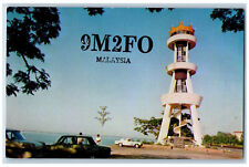 Malaysia Postcard A Tower at Seaside of Johor Bahru 1978 9M2FO QSL Ham Radio picture