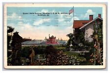 Rockford IL Illinois Tinker Swiss Cottage White Border Postcard Posted 1917 picture