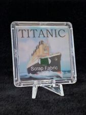 RMS Titanic Fabric, Authentic Artifact w/ COA & Stand. White Star Line WSL Relic picture