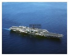 USS MIDWAY (CV-41) AIRCRAFT CARRIER IN OCEAN 8X10 GLOSSY PHOTOGRAPH REPRINT picture