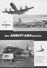 Ansett-ANA Australia airline c1960 How ANA operates brochure picture