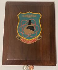 Vintage Wooden and Metal Navy Plaque, U.S.S. Guitarro SSN-665, U.S. Navy picture
