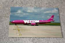 WOW AIR AIRBUS A330-300 AIRLINE POSTCARD picture