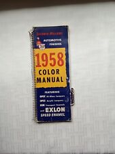 VTG 1958 'COLOR MANUAL'~Sherwin-Williams AUTOMOTIVE Finishes~Enamel CHIPS~ picture