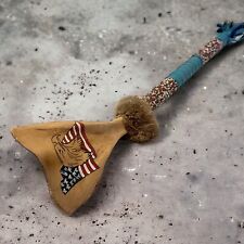 Native American Handmade Spirit Dance Stick Eagle Hand Painted 24in picture