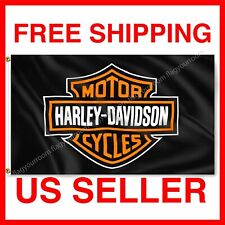 Harley Davidson Logo 3x5 ft Flag Motorcycle Banner Polyester Garage Wall Sign picture