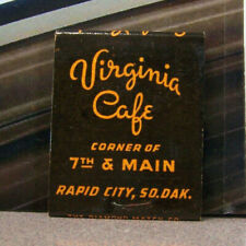 Vintage Matchbook G4 Circa 1940 North Dakota Rapid City Virginia Duncan Hines picture
