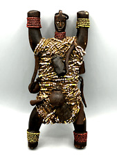 Vintage Namji Doll Cameroon Carved Wood Body Fertility Doll Arms Up picture