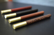 Wooden Ballpoint Pen - Natural Wood with Brass Cap - Black Ink 0.5mm picture
