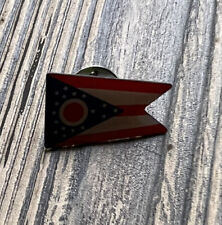 Vintage Pin Button 1” Ohio Flag State Of Ohio Red White Blue picture