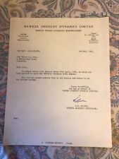 Rare 1964 letter Hawker Siddeley Aeronautics, Regarding A New Invention picture