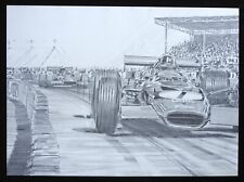 1969 British Grand Prix Graham HILL LOTUS 49 Nicholas WATTS Art Print 10.5x14.5 picture