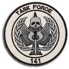 TASK FORCE 141 CALL OF DUTY MODERN WARFARE TACTICAL HOOK LOOP PATCH BADGE WHITE picture