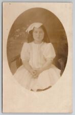 Cleveland Oklahoma Darling Elsa Lucas Portrait RPPC 1909 Postcard A28 picture