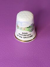 60th ANNIVERSARY of the SPITFIRE - Bone China Thimble   picture
