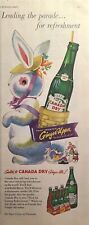Canada Dry Ginger Ale Ginger-Upper Easter Bunny Rabbit Vintage Print Ad 1952 picture