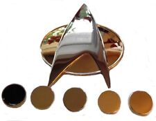 Star Trek TNG Full Size COMMUNICATOR Pin and Set of 5 Officer Rank PIPS picture