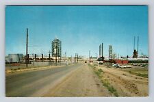 Billings MT-Montana, Carter Oil Refinery, Antique, Vintage Souvenir Postcard picture
