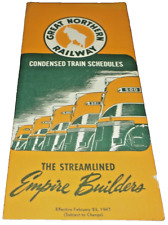 FEBRUARY 1947 GREAT NORTHERN EMPIRE BUILDER CONDENSED PUBLIC TIMETABLE picture