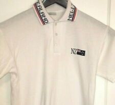 Vtg NEW ZEALAND POLO SHIRT Sailing GOLF Tennis SPELLOUT Flag RARE Kiwi RUGBY picture