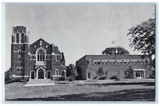 Denison Iowa IA Postcard Zion Lutheran Church Parish Hall Building c1940 Antique picture