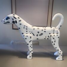Amazing Folk Art Primitive Wood Hand Carved Dog Dalmatian- Nice size picture