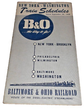 SEPTEMBER 1948 B&O BALTIMORE & OHIO NEW YORK TO WASHINGTON PUBLIC TIMETABLE picture