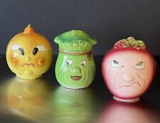 Vintage MCM Anthropomorphic Lipper Mann Japan Shakers - Onion Celery Tomato picture