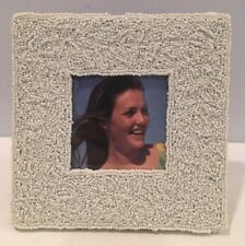 NOS White Pearlized Seed Bead Square 3