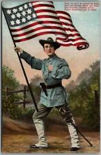 Vintage 1910s WWI Patriotic Postcard 