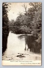 Mattawan MI-Michigan, Pretty Lake, Scenic View, Antique, Vintage Postcard picture