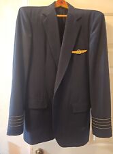 Vtg United Airlines Captain's Pilot Wings Badge with Diamond and Uniform Jacket picture