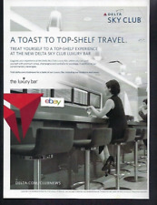 DELTA AIR LINES 2012 A TOAST TO TOP SHELF TRAVEL SKY CLUB AD picture