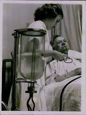 LG784 1953 Original Look Magazine Photo STOMACH TESTING Geriatric Unit Hospital picture