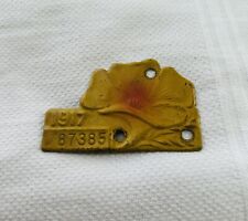 1917 CALIFORNIA Poppy Registration Tag *No. 87385* Registered Vehicle Badge picture