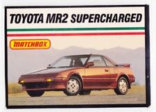 Vintage Matchbox Trading Card Toyota MR2 Supercharged (1st Gen W10 Serie) c.1989 picture