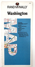 Vintage Rand McNally Road Map Washington 1990 picture