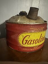Vintage Edward Can Co. 2.5 Gallon Metal Gasoline Can / Wood Bale Handle picture