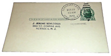 DECEMBER 1949 ERIE RAILROAD JERSEY CITY NEW JERSEY STATION RPO POST CARD picture