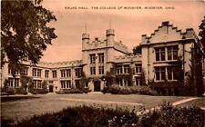 College of Wooster, Kauke Hall, Wooster, Ohio, architecture, landmark, Postcard picture