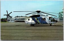 Helicopter Aerospatiale AS332L Super Puma LN-OLD c/n 2124 Lufttransport Postcard picture