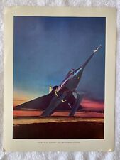 VINTAGE RARE CONVAIR XF2Y SEA DART AIRCRAFT NAVY WATER BASED FIGHTER PRINT NICE picture