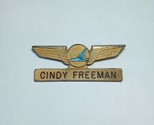 Vintage Piedmont Airlines Named Flight Attendant Stewardess Wings Badge Pin picture