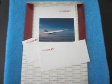 AIR FRANCE CONCORDE AIRPLANE STATIONARY PACK SET PAPER ENVELOPES & ONE POSTCARD picture