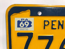 1969 Pennsylvania License Plate Registration Sticker, YOM, PA, Tag picture